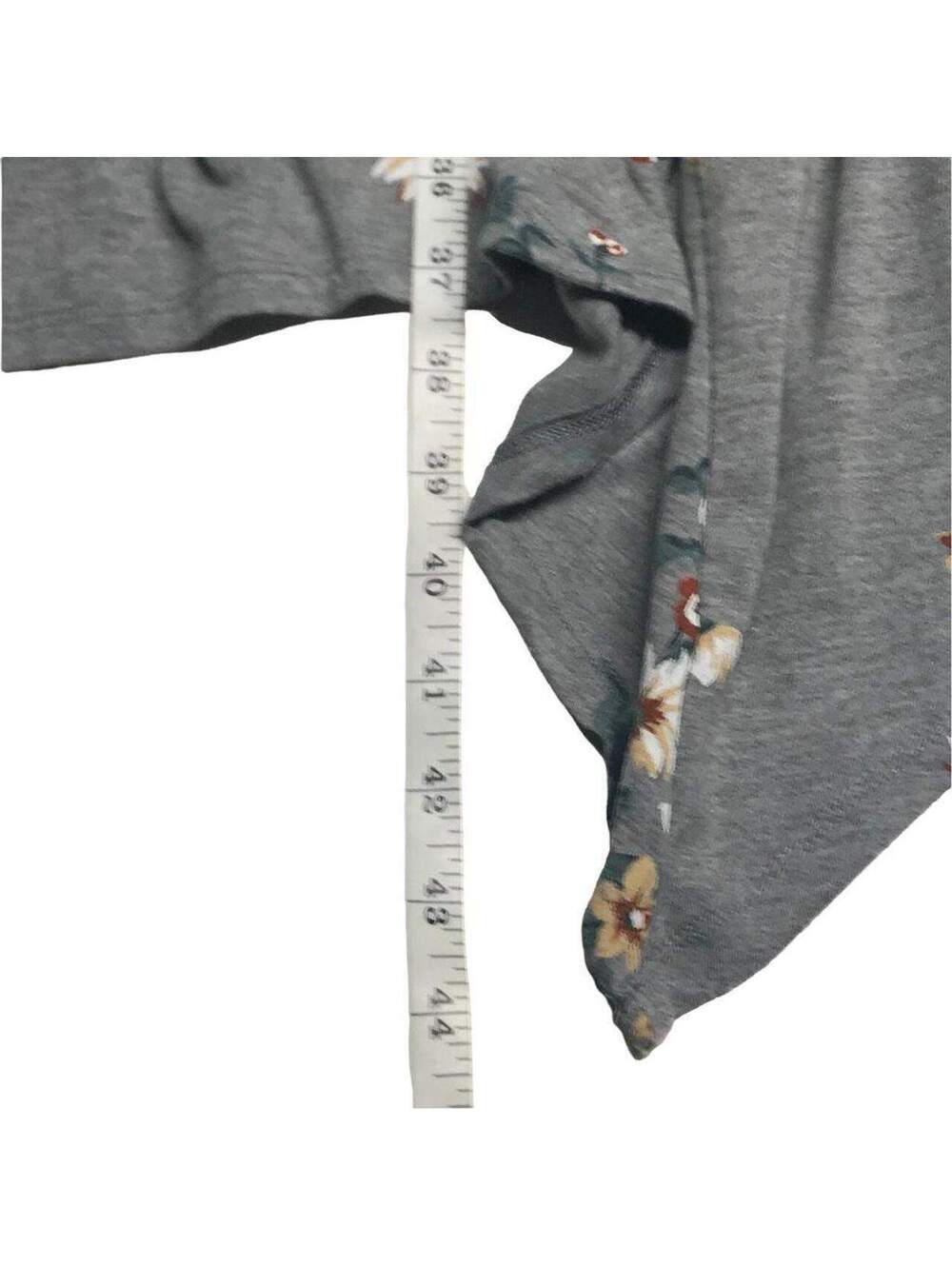 Torrid Gray Floral Hanky Hem Keyhole Dress - Picture 6 of 7